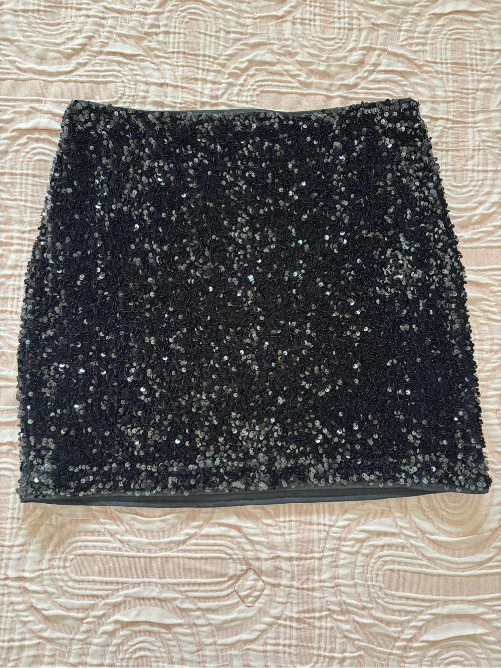 H&M Black Sequin Mini Skirt